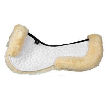 Amortisseur Equestro en tissu technique avec peau de mouton Blanc / naturel