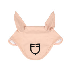 Bonnet anti-mouches Equestro cube stretch technical avec logo Rose caméo