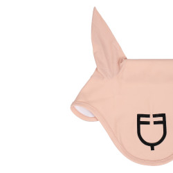 Bonnet anti-mouches Equestro cube stretch technical avec logo Rose caméo