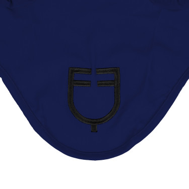 Bonnet anti-mouches Equestro cube stretch technical avec logo Marine Bleu marine