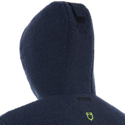 Waterdichte herenjas met inzetstukken van Teddy Equestro-stof Marineblazer Marineblauw