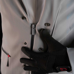 Veste de concours homme Equestro Ridertechnology avec coutures thermosoudées Oiseau moqueur Gris