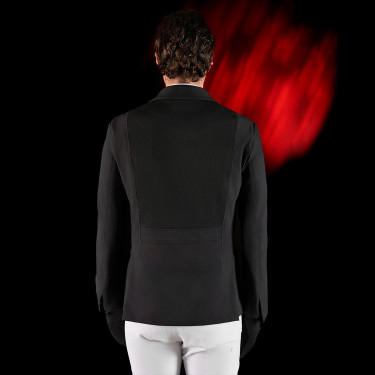 Veste de concours homme Equestro Ridertechnology avec coutures thermosoudées Noir