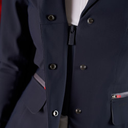 Wedstrijdjas dames Equestro Ridertechnology met thermisch gelaste naden Marine Marineblauw