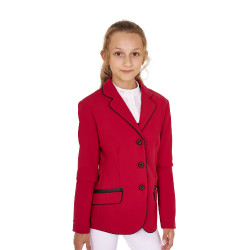 Veste de concours Equestro fille en tissu technique Scooter Beige Veste de concours Equestro fille en tissu technique Scooter Beige