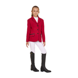 Veste de concours Equestro fille en tissu technique Scooter Beige Veste de concours Equestro fille en tissu technique Scooter Beige