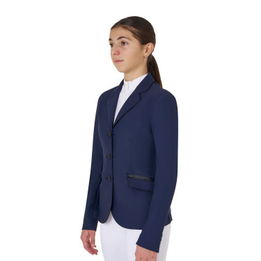 Veste de concours Equestro fille en tissu technique Marine blazer Bleu marine Veste de concours Equestro fille en tissu technique Marine blazer Bleu marine