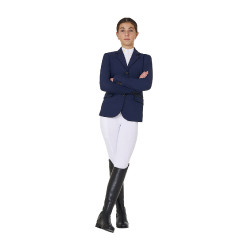 Veste de concours Equestro fille en tissu technique Marine blazer Bleu marine Veste de concours Equestro fille en tissu technique Marine blazer Bleu marine