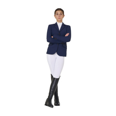 Veste de concours Equestro fille en tissu technique Marine blazer Bleu marine Veste de concours Equestro fille en tissu technique Marine blazer Bleu marine