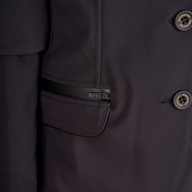 Veste de concours Equestro fille en tissu technique Noir