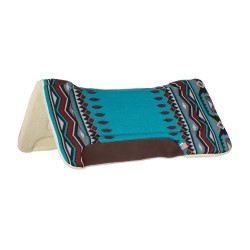 Tapis de selle western Pool's en cuir & laine synthétique
