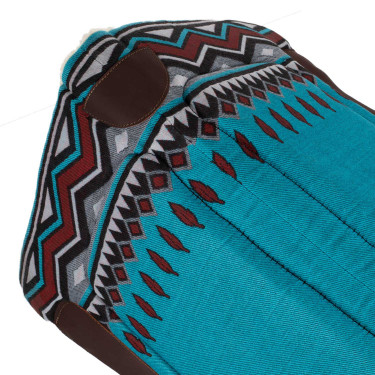 Tapis de selle western Pool's en cuir & laine synthétique