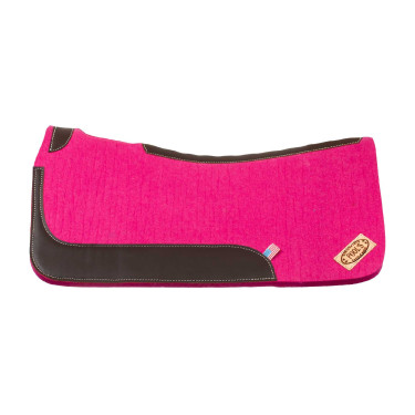 Tapis de selle western en feutre avec inserts en cuir 32"x32" Pool's Fuchsia Rose Tapis de selle western en feutre avec inserts en cuir 32"x32" Pool's Fuchsia Rose