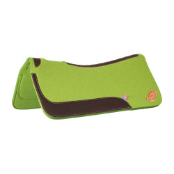Tapis de selle western feutre avec cuir pour équitation Pool's