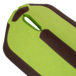Tapis de selle western feutre avec cuir pour équitation Pool's