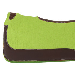 Tapis de selle western feutre avec cuir pour équitation Pool's