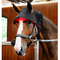 Bonnet de Thérapie par Lumière Rouge LED Horseware Noir / noir