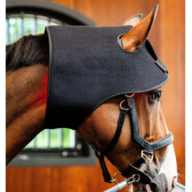 Bonnet de Thérapie par Lumière Rouge LED Horseware Noir / noir