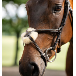 Grackle hoofdstel in 8-vorm Horseware gekruiste neusriem Bruin