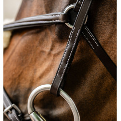 Grackle hoofdstel in 8-vorm Horseware gekruiste neusriem Bruin