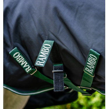 Couverture d'extérieur Rambo 1680D Wug 200g high neck Marine / vert chasseur / argent Bleu marine