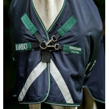Couverture d'extérieur Rambo 1680D Wug 0g high neck Marine / vert chasseur / argent Bleu marine