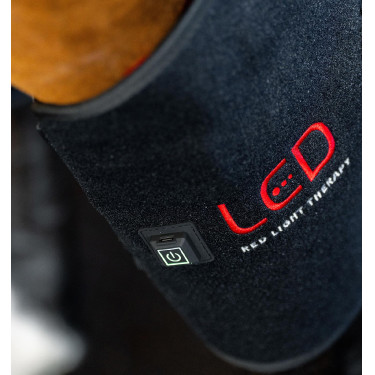 Protège-jarret de Thérapie Horseware par lumière rouge LED Noir / noir Protège-jarret de Thérapie Horseware par lumière rouge LED Noir / noir