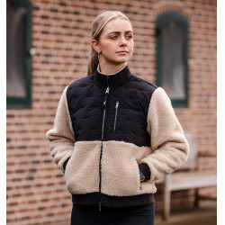 Horseware AA Lorenza damesfleece met rits Zand / zwart Geel