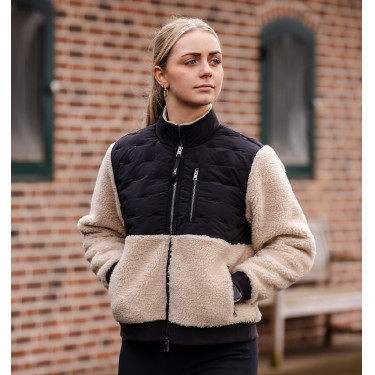 Polaire Horseware AA Lorenza zip femme Sable / noir Jaune Polaire Horseware AA Lorenza zip femme Sable / noir Jaune