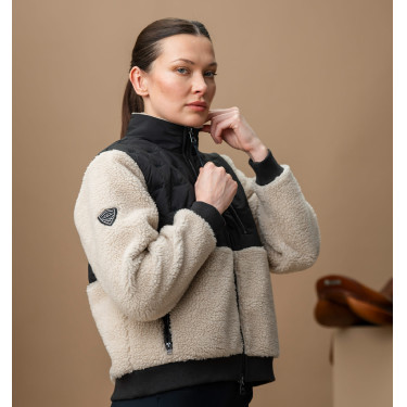 Polaire Horseware AA Lorenza zip femme Sable / noir Jaune Polaire Horseware AA Lorenza zip femme Sable / noir Jaune