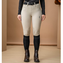 Broek Hybrid Horseware geborstelde kniegreep AA Fina dames Beige Broek Hybrid Horseware geborstelde kniegreep AA Fina dames Beige