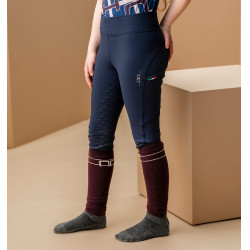 Legging enfant Horseware AA Alba brossé Marine Bleu marine