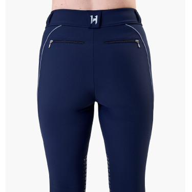 Legging Easefit Hybid Horseware kniegreep dames Marine Marineblauw