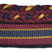 Set Licol Nylon/Lurex + Longe Canter Bordeaux / or / marine Set Licol Nylon/Lurex + Longe Canter Bordeaux / or / marine