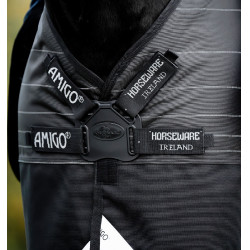 Couverture Horseware Amigo 1200D FieldSafe Reflectech Plus Turnout 50g Noir / noir réfléchissant