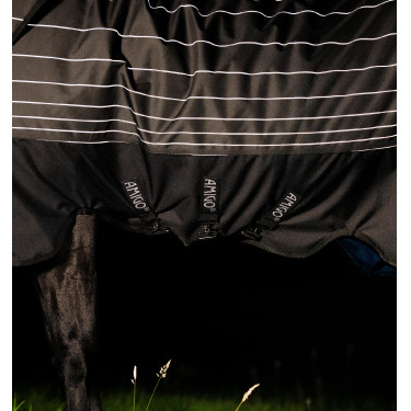 Horseware Amigo 1200D FieldSafe Reflectech Plus Turnout 0g deken Zwart / zwart reflecterend