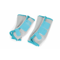 Guêtres anti mouches Fly turnout Shires Blanc / noir Guêtres anti mouches Fly turnout Shires Blanc / noir