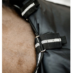 Couvre-cou d'écurie Easy-Layer Horseware 100g Noir / noir / argent