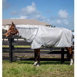 Chemise anti-mouches Horseware Amigo Bug Rug XL Plus Argent / gris titanium / argent