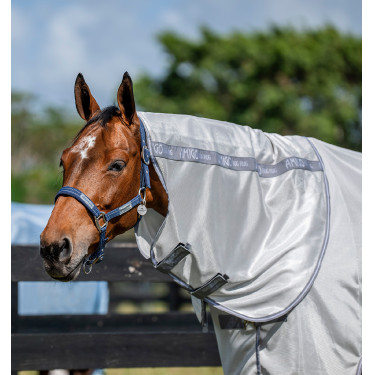 Chemise anti-mouches Horseware Amigo Bug Rug XL Plus Argent / gris titanium / argent