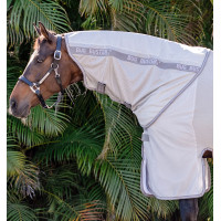 Couvre-cou anti-mouches Amigo Horseware Bug Buster Argent / gris titanium / argent