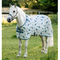 Chemise anti-mouches Horseware Amigo Bug Rug Pony Argent / citron / marine / rose / bleu