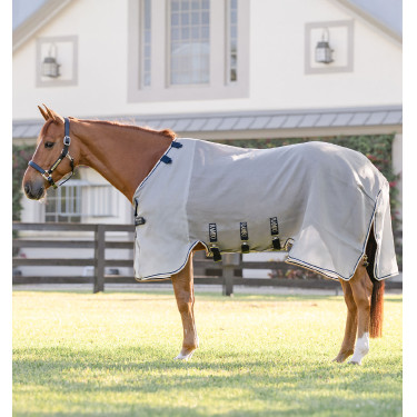 Chemise anti-mouches Horseware Rambo Protector Fieldsafe Argent / marine