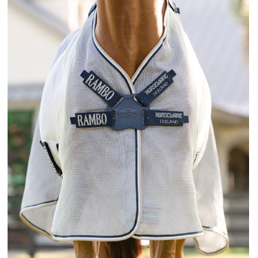 Vliegendeken Horseware Rambo Protector Fieldsafe Zilver / marine