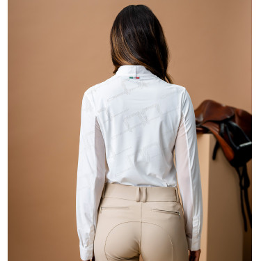 Polo de concours Horseware AA Elena manches longues Blanc Polo de concours Horseware AA Elena manches longues Blanc