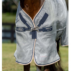 Couverture anti-mouches Horseware Protector Rambo Argent / marine