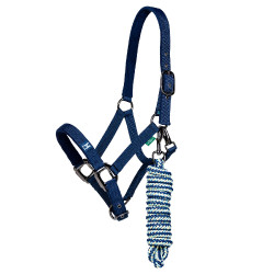 Licol et longe Horseware Newmarket Marine witney Bleu marine Licol et longe Horseware Newmarket Marine witney Bleu marine