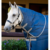 Couvre-cou d'écurie Horseware Amigo Ripstop Insulator 100g Marine / gris titanium Bleu marine