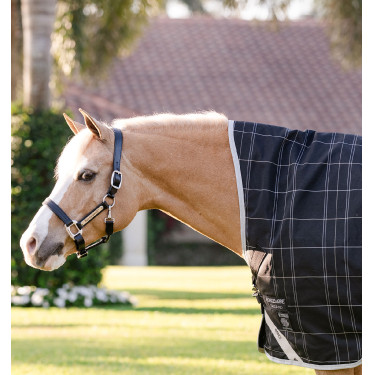 Couverture Horseware Rhino Wug Poney Turnout 250g VL 1000D Noir / carreaux blanc gris