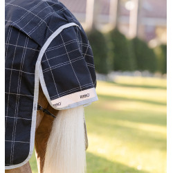 Couverture Horseware Rhino Wug Poney Turnout 250g VL 1000D Noir / carreaux blanc gris